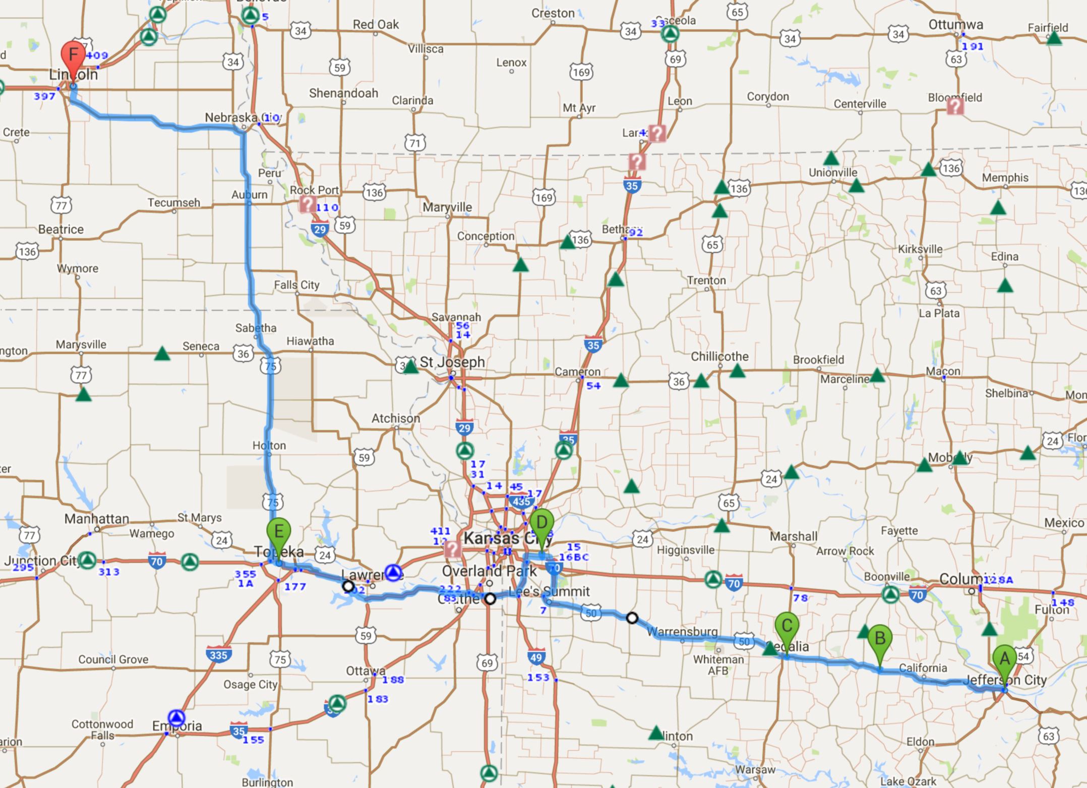 0823 Jeff City to Lincoln route 400