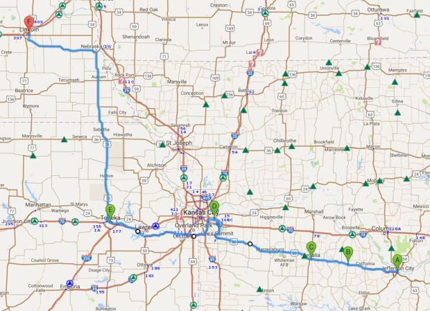 0823 Jeff City to Lincoln route 400