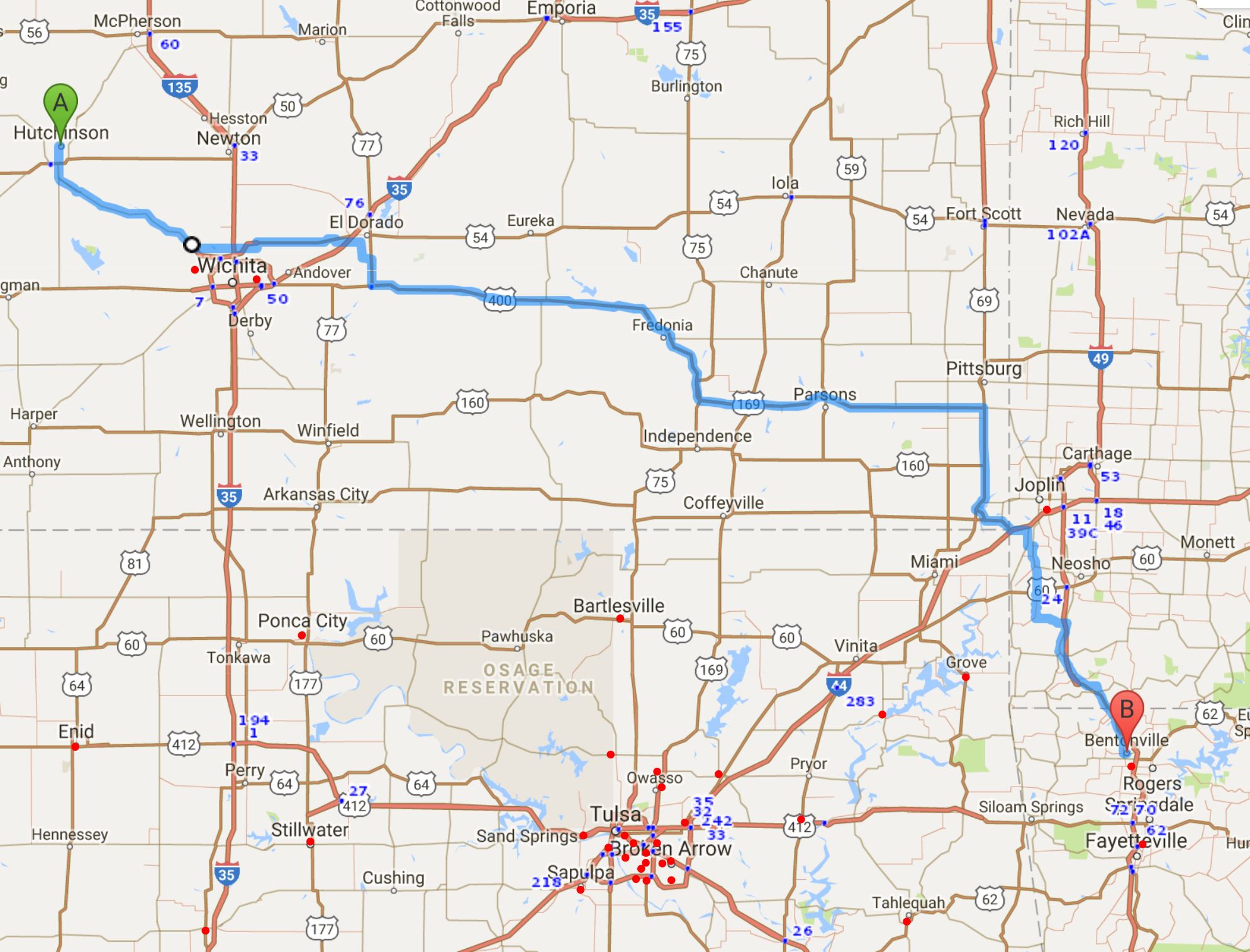 Hutchinson to Bentonville