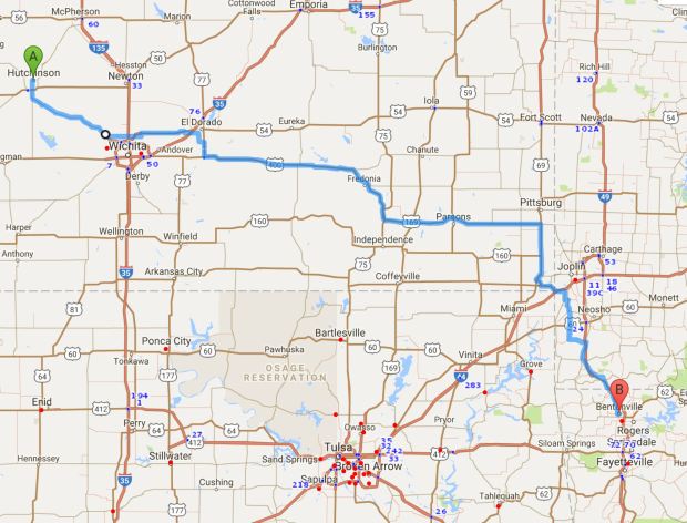 Hutchinson to Bentonville